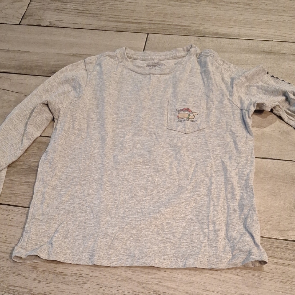 💐Vineyard Vines Christmas Light Gray Long Sleeve Tee💘